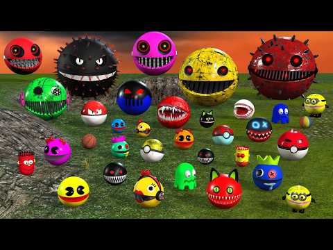 TOW PACMAN ROBOT & ROBOT PACMAN VS MONSTER PACMAN EVIL BLACK SPIKY PACMAN BEST ADVENTURE X PAC