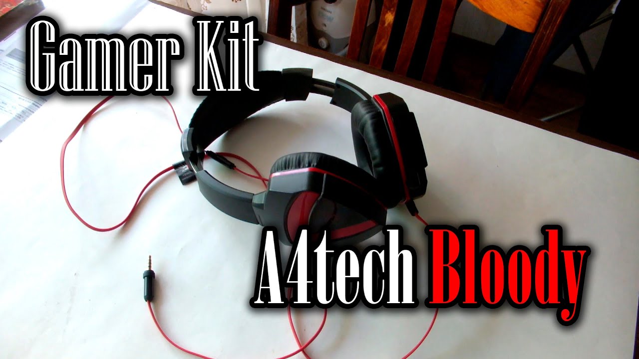 Наушники с микрофоном A4 Bloody G500+V5+B-072 черный/красный 2.2м мониторы оголовье (V5G5PB72)