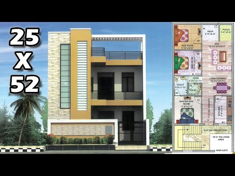 30 X 64 House Plan 2Bhk With Parking Ground First Floor 30 X 64 घर का नक्शा 1920sq ft