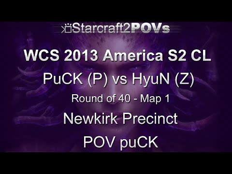 SC2 HotS - WCS 2013 AM S2 CL - puCK vs HyuN - Ro40 - Map 1 - Newkirk Precinct - puCK