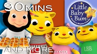Hot Cross Buns | HUGE Nursery Rhymes Collection | 90 Minutes Compilation from LittleBabyBum!