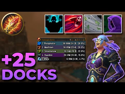TOP DPS +25 Iron Docks Fortified | 24.2k Overall | Season 4 Kyrian Arcane Mage PoV M+