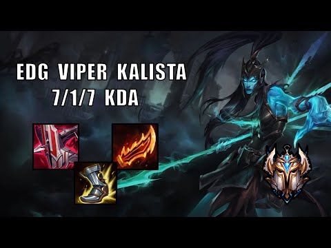 EDG VIPER KALISTA vs EZREAL | 7/1/7 KDA | KOREAN CHALLANGER ELO
