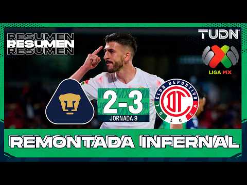 Highlights and goals - Pumas vs Toluca | Liga MX - Matchday 9 Clausura 2026 | TUDN