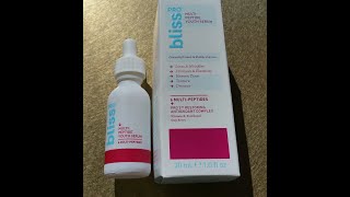 Bliss pro Multi peptide youth serum review