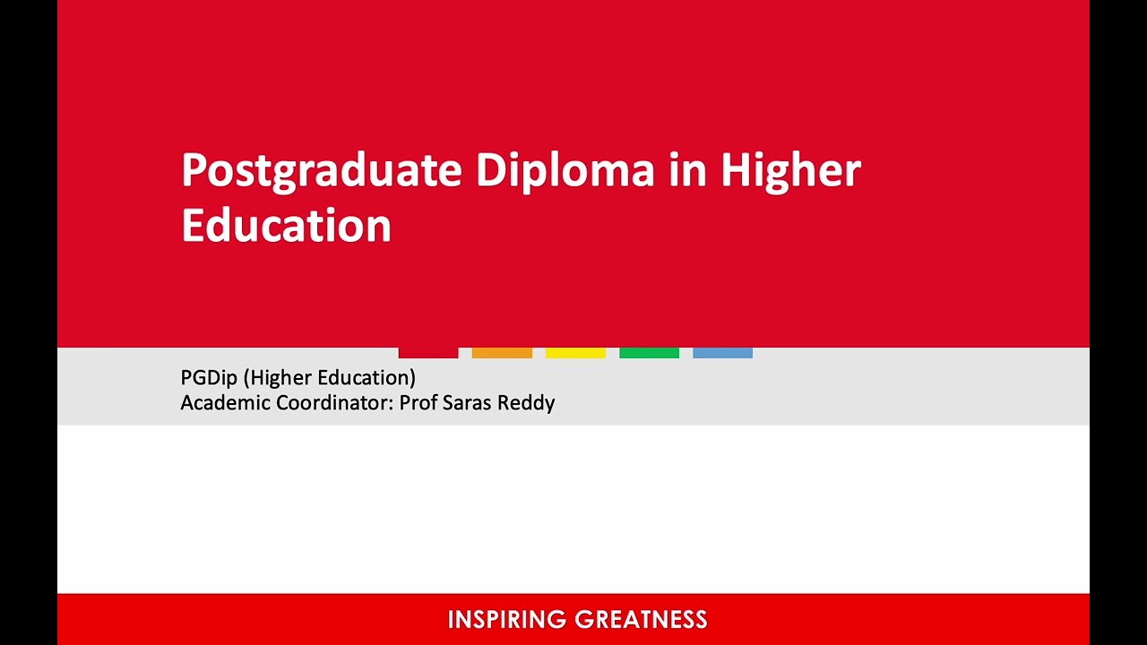 PG Diploma in Higher Education 2022