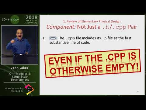 C++Now 2018: John Lakos “C++ Modules & Large-Scale Development”