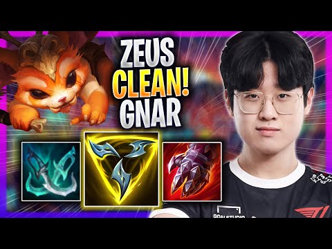 ZEUS IS SO CLEAN WITH GNAR! - T1 Zeus Plays Gnar TOP vs Gangplank! | Season 2023