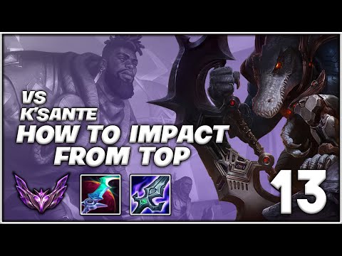 How To Impact From Top Lane - Renekton vs K'Sante 6/0/7 - [Patch 13.6]