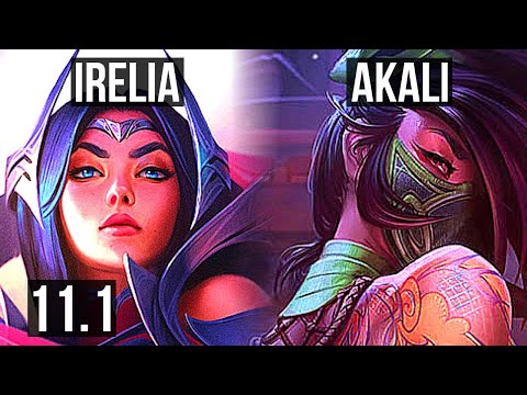 IRELIA vs AKALI (MID) | Rank 4 Irelia, 6 solo kills, Rank 11, 16/4/6 | EUW Master | v11.1