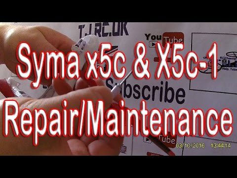 Syma x5c & x5c-1 Repair & Maintenance video - how to remove the prop shaft + plastic gear my way :)