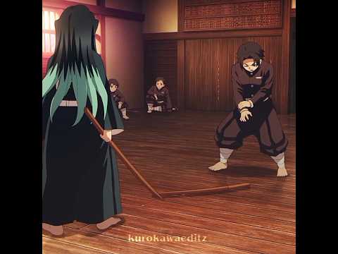 Bro knows we are watching 😳 #demonslayer #tanjiro #funny #viral #kimetsunoyaiba #edit #muichiro