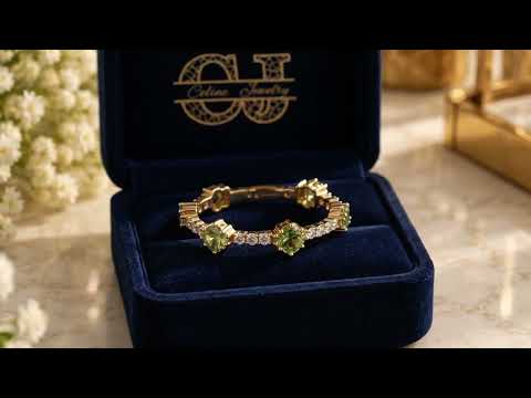 ATTAGEMS Women’s Moissanite Eternity Band – 925 Silver product video