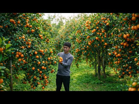 Trieu Duc erntete hoch in den Bergen reife, goldgelbe Orangen – überraschend süß!