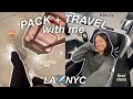 PACK + TRAVEL WITH ME TO NEW YORK