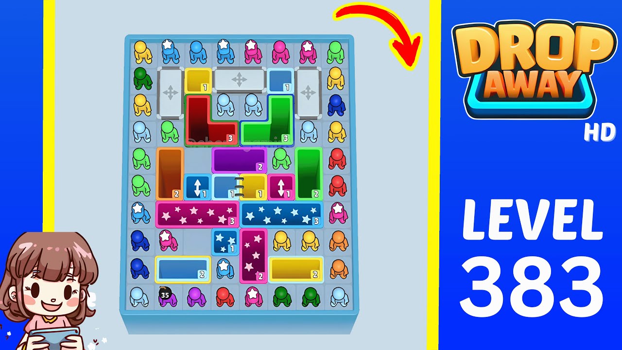 Drop Away Level 383 Walkthrough Solution