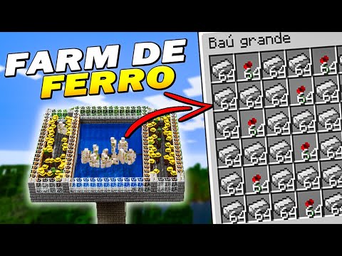 FARM de FERRO sem ZUMBI - Minecraft Java/ Bedrock