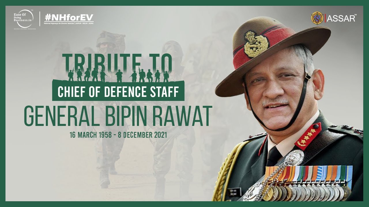 Tribute to General Bipin Rawat for his unconditional support to clean mobility