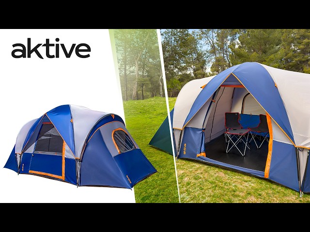 Vídeo relacionado con AKTIVE Unisex Adulto Tienda campaña Dome 2 Personas, Multicolor, 200 x 120 x 100 cm