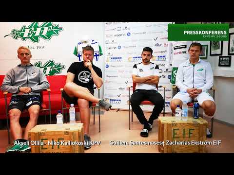 Presstillfälle efter matchen EIF vs KPV 12092020