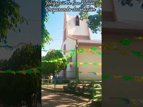 Feligresía de San Ramón Cuscatlán, preparando decoración para festival #elsalvador