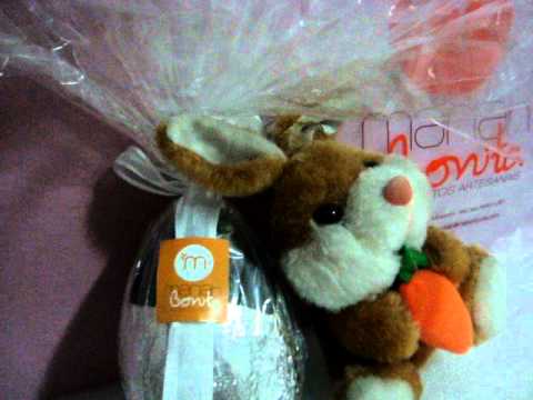 Ovos de Páscoa de sabonete com receio