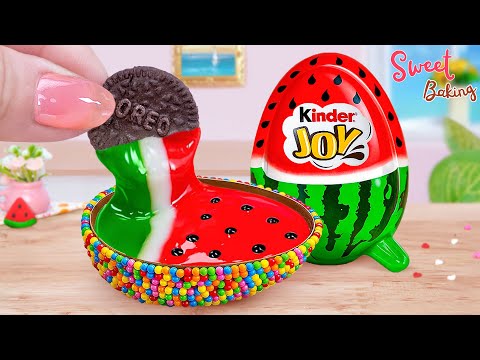 ️🍉Watermelon Kinder Cake Decorating Ideas🍉Loving Miniature Watermelon Kinder Joy With Oreo Recipes🍉