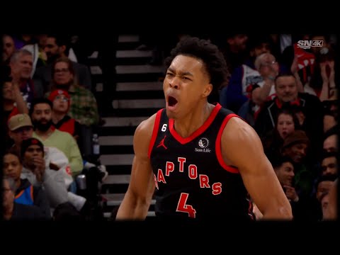 Scottie Barnes back to back fadeaway jumpers - Raptors vs Thunder | March 16, 2023
