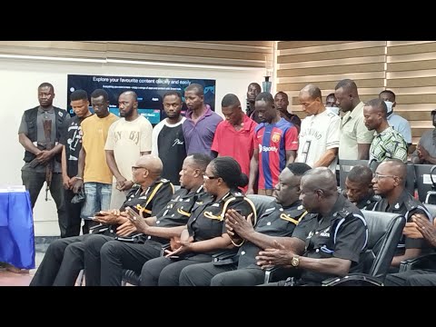 10 suspected armed robbers paraded by Ghana Police in Accra