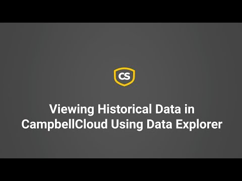 Viewing Historical Data in CampbellCloud using Data Explorer