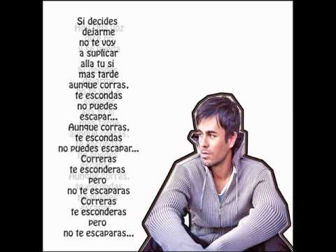 Escapar - Enrique Iglesias - Karaoke/Letra HD