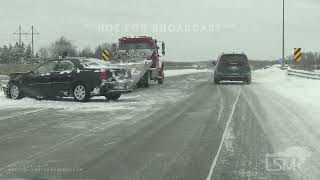 02-22-2023 Owatonna, MN - Blizzard Conditions on I35 with Wrecks