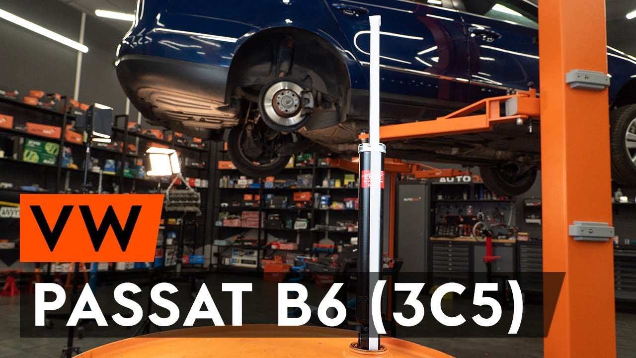 Kaip pakeisti VW Passat 3C B6 Variant amortizatorių: galas - keitimo instrukcija