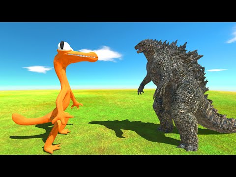 Rainbow Friend Orange vs Godzilla 2021 - Animal Revolt Battle Simulator