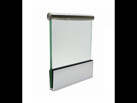 Berėmio stiklo turėklai su profiliu montavimas