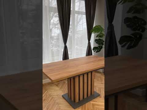 Стіл "Оксфорд" Дуб крафт золотий / Графіт сірий