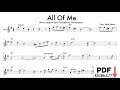 Illinois Jacquet - "All Of Me" Tenor Saxophone Jazz Transcription