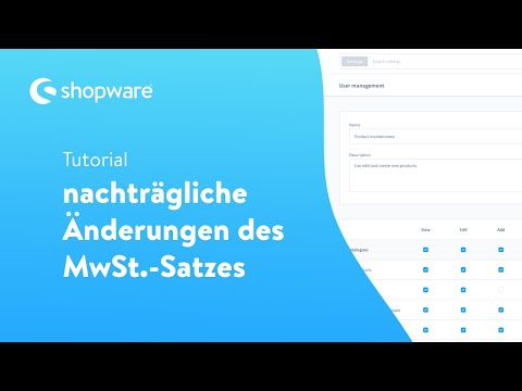 [DE] Shopware 6 User Onboarding - Änderung des MwSt.-Satzes