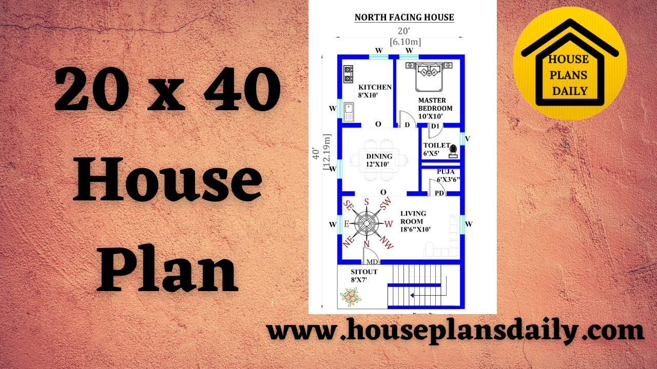 20x40 House Plan As Per Vastu Shastra | Modern Vastu House Plans