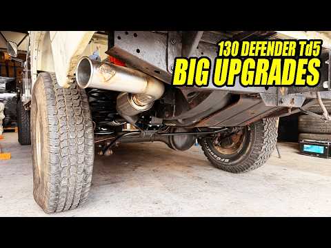 3 inch exhaust and OME remote reservoir suspension fitted to our 130 Land Rover Defender Thumbnail