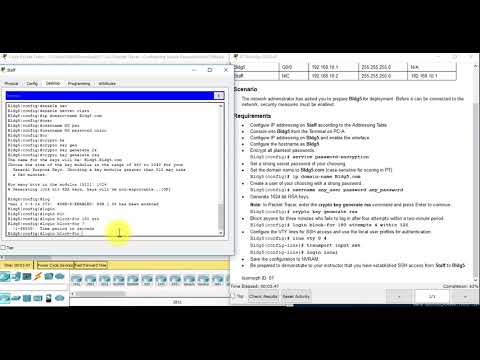11.2.4.5 Packet Tracer - Configuring Secure Passwords and SSH