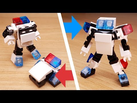 [LEGO Mini Robot Tutorial] Combiner Transformer Mecha - Police Robot/ミニレゴ合体変身ロボ/미니 레고 합체로봇