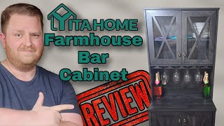 YITAHOME Farmhouse Bar Cabinet: Great for Wine, Coffee, Snacks, & More!