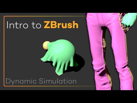 Intro to ZBrush 037 - Dynamic Simulation Menu! Easily create cloth and wrinkles on any object!