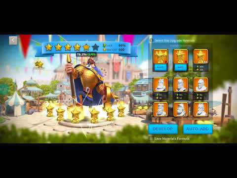 Rise of Kingdoms Upgrading Charles Martel to 5 stars (f2p acc)