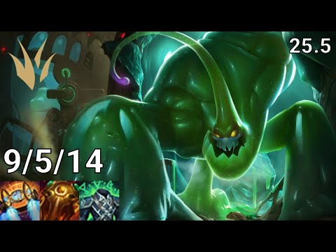Zac Jungle vs Diana - EUW Master | Patch 25.5