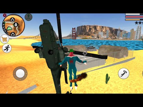Spider Hero Vegas Crime Simulator | Destroy Helicopter & Robot - Android GamePlay