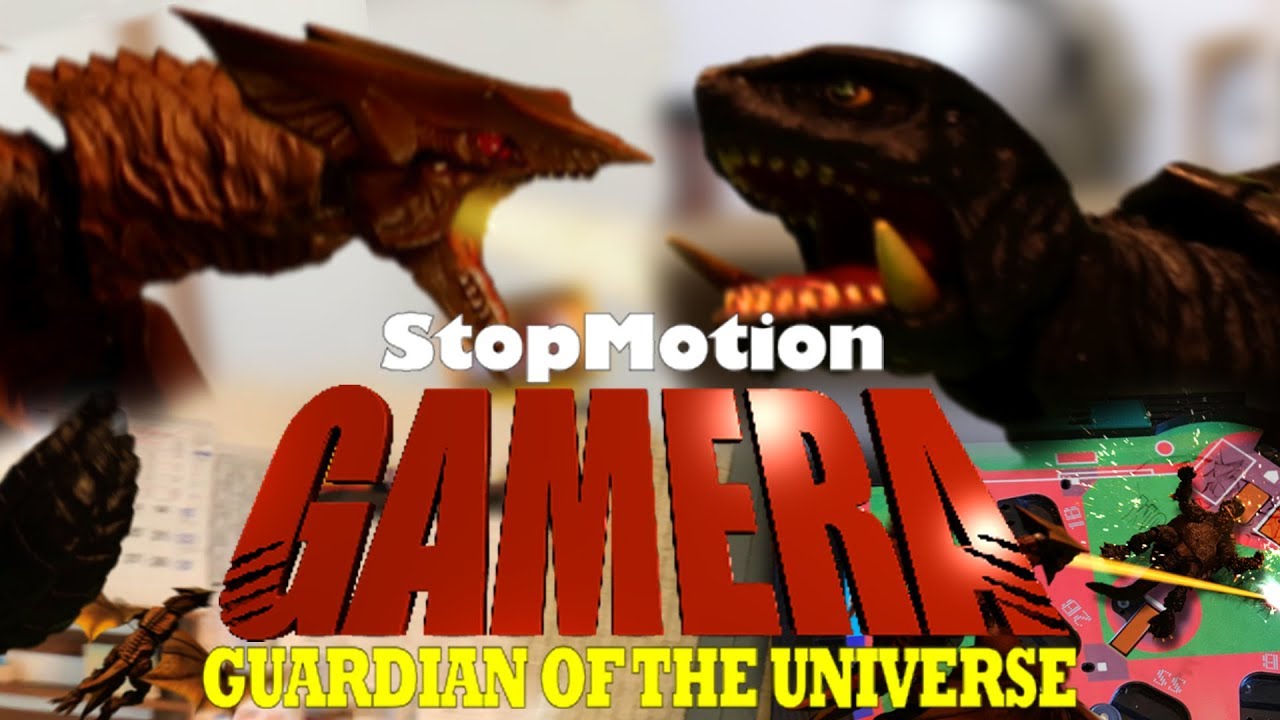 StopMotion GAMERA  ガメラvsギャオス 世界初！コマ撮り空中戦フィギュアバトル！