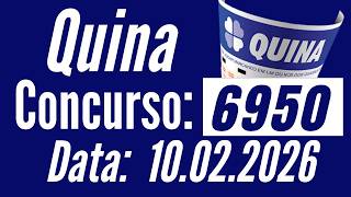 Quina 6950 de hoje 10/02, Resultado Quina 6950 de hoje