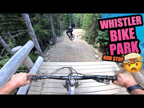 RIDING THE SICKEST MTB TRAILS IN WHISTLER BIKE PARK NON STOP!
